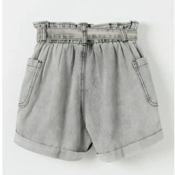 Hayden Waist Tie Washed Cargo Pocket Denim