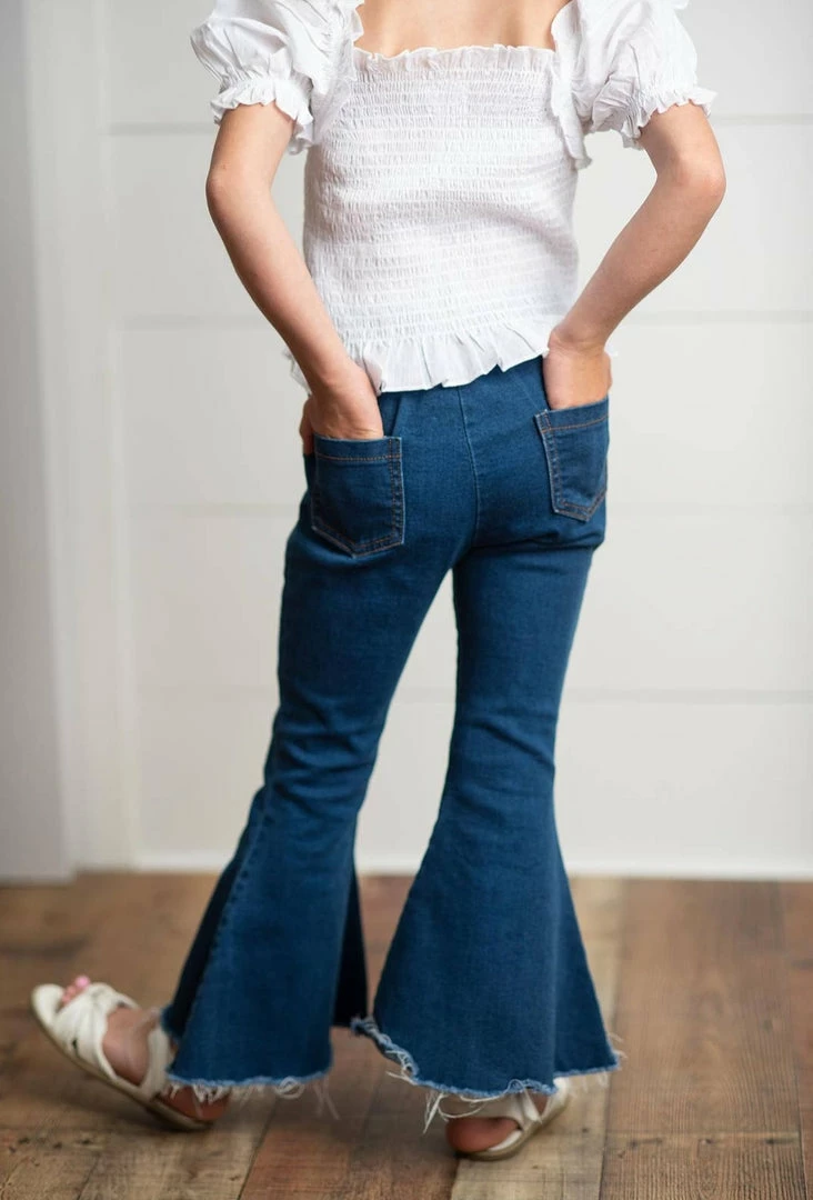 Hot Sale โ Itty Bitty Kid's Boutique ๐ง Girls Pull- On Flare ๐ Jeans ๐งจ 5 Itty Bitty Kid's Boutique Girls Pull- On Flare Jeans