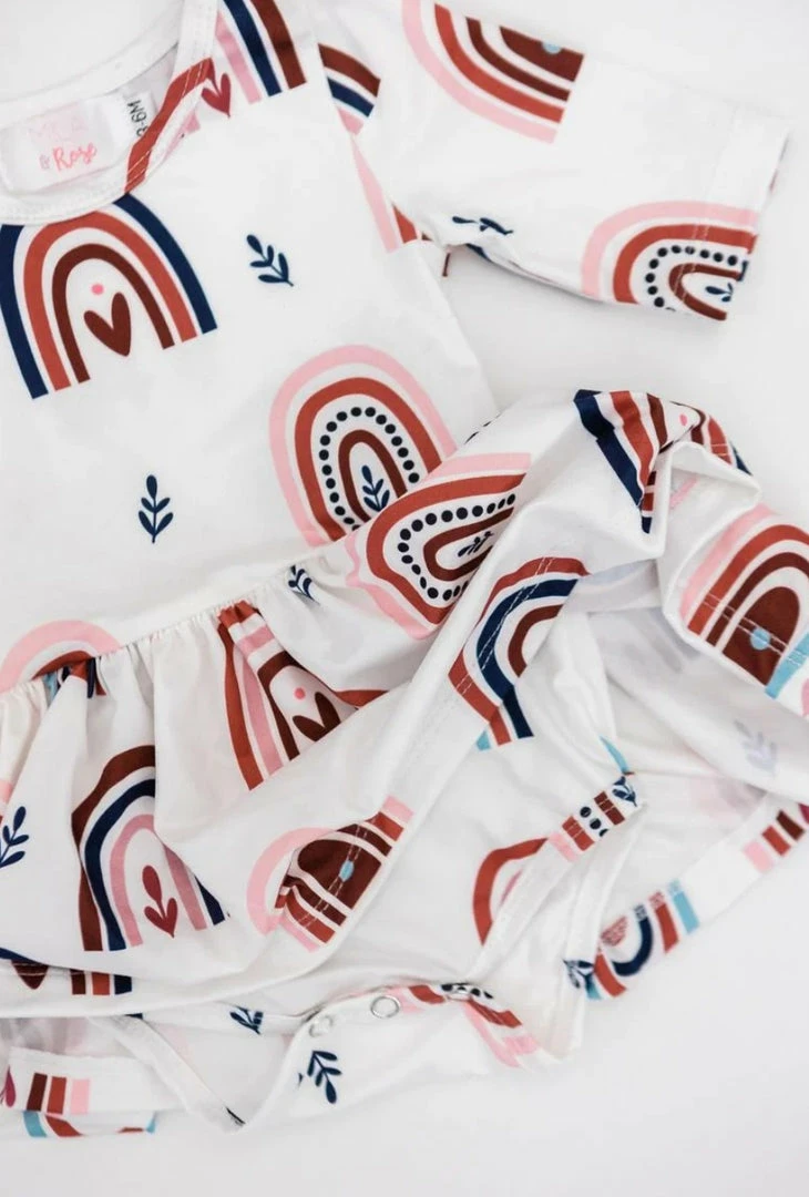 Outlet ๐ Itty Bitty Kid's Boutique Infants Rainbow Skies Twirl Bodysuit ๐ 4 Itty Bitty Kid's Boutique Infants Rainbow Skies Twirl Bodysuit