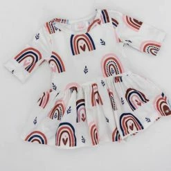 Itty Bitty Kid's Boutique Infants Rainbow Skies Twirl Bodysuit