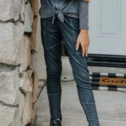 Paper Flower Motorcycle Leggings