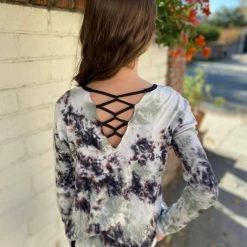 Paper Flower Girls Tie Dye Cross Back Top