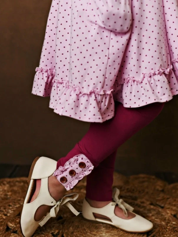 Hot Sale ๐ฏ Swoon Baby ๐ง Girls Vintage Plum Dottie Pocket ๐ Dress Set ๐ฏ 4 Swoon Baby Girls Vintage Plum Dottie Pocket Dress Set