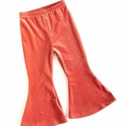 Itty Bitty Kid's Boutique Terracotta Velvet Bells Girls