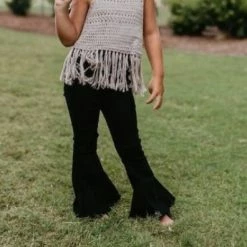 Best Sale ๐ฅฐ Itty Bitty Kid's Boutique Black Denim Flares ๐ง Girls โญ 7 Itty Bitty Kid's Boutique Black Denim Flares Girls