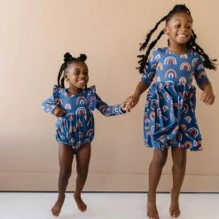 Ollie Jay Leah Romper Navy Rainbow