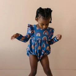 Ollie Jay Leah Romper Navy Rainbow