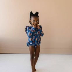 Ollie Jay Leah Romper Navy Rainbow