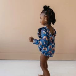 Ollie Jay Leah Romper Navy Rainbow