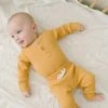 Itty Bitty Kid's Boutique Infants Mustard Ribbed Set