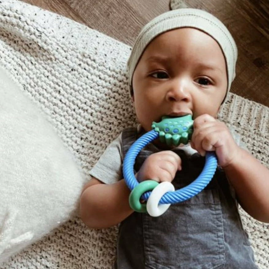 Brand new π₯° Itty Bitty Kid's Boutique Dino Silicone Teether Rattles Infants π 4 Itty Bitty Kid's Boutique Dino Silicone Teether Rattles Infants