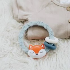 Itty Bitty Kid's Boutique Infants Fox Silicone Teether Rattle