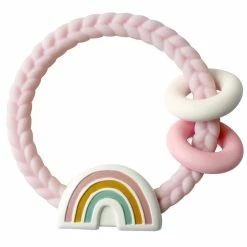 Itty Bitty Kid's Boutique Rainbow Silicone Teether Rattle