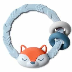 Itty Bitty Kid's Boutique Infants Fox Silicone Teether Rattle