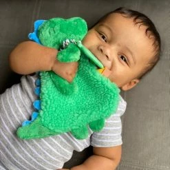 Itty Bitty Kid's Boutique James The Dino Plush With Silicone Teether Toy
