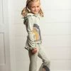 Itty Bitty Kid's Boutique Girls Rainbow Hooded Sweatsuit