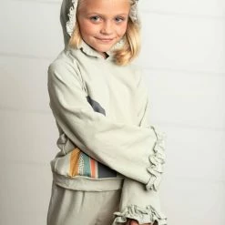 Itty Bitty Kid's Boutique Girls Rainbow Hooded Sweatsuit