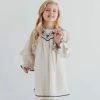 Itty Bitty Kid's Boutique Accent Sleeve Embroidered Dress