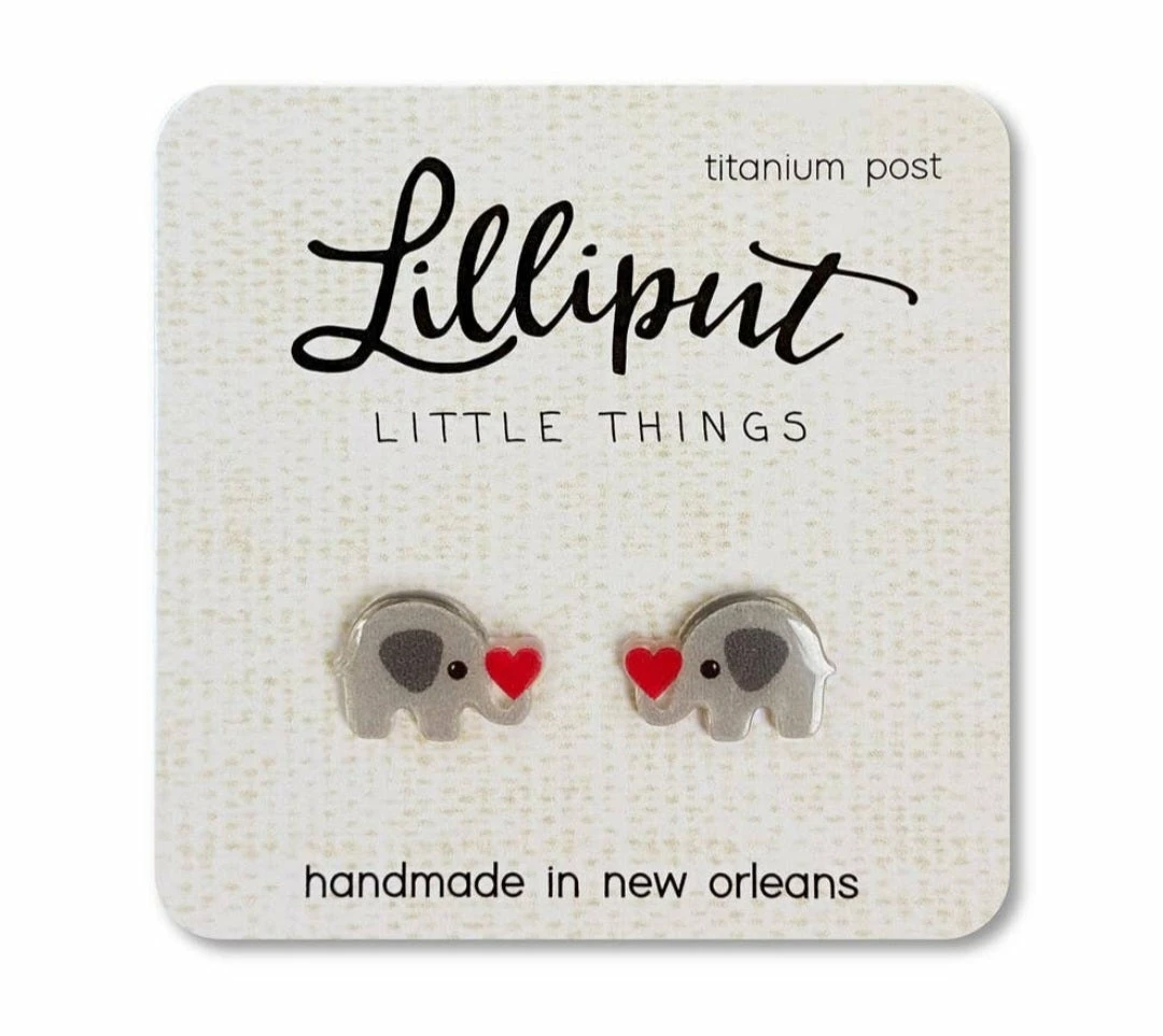 Buy π Itty Bitty Kid's Boutique Accessories Cute Elephant With Heart Earrings π 3 Itty Bitty Kid's Boutique Accessories Cute Elephant With Heart Earrings
