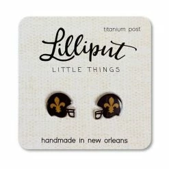 Itty Bitty Kid's Boutique Fleur De Lys Helmet Earrings Accessories