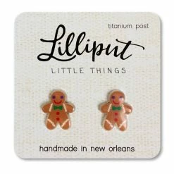 Itty Bitty Kid's Boutique Accessories Gingerbread Man Earrings