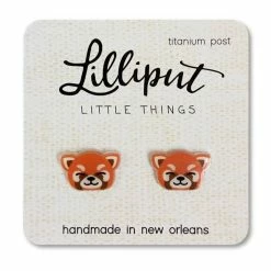 Itty Bitty Kid's Boutique Accessories Red Panda Earrings