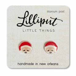 Itty Bitty Kid's Boutique Santa Claus Earrings Accessories