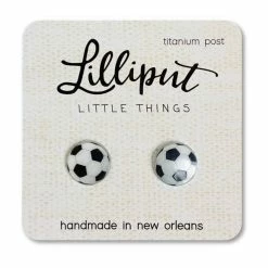 Itty Bitty Kid's Boutique Soccer Ball Earrings Accessories