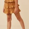 Itty Bitty Kid's Boutique Shimmery Ruffle Tiered Smocked Waist Skirt