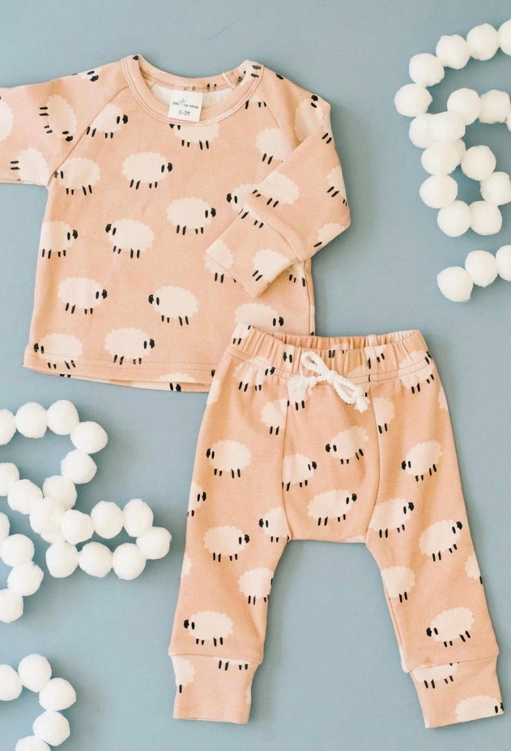 Flash Sale 😀 Itty Bitty Kid's Boutique Little Lamb Lounge Set 🔔 5 Itty Bitty Kid's Boutique Little Lamb Lounge Set
