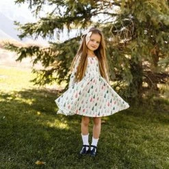 Itty Bitty Kid's Boutique Green Christmas Gwendolyn Dress
