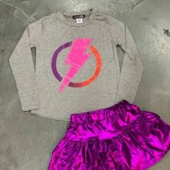 Buy 👍 Tweenstyle By Stoopher 👧 Girls Purple Metallic Ruffle 👗 Skirt 😍 9 Tweenstyle By Stoopher Girls Purple Metallic Ruffle Skirt