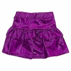 Buy 👍 Tweenstyle By Stoopher 👧 Girls Purple Metallic Ruffle 👗 Skirt 😍 8 Tweenstyle By Stoopher Girls Purple Metallic Ruffle Skirt