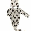 Itty Bitty Kid's Boutique Oatmeal Bear Knotted Gown With Hat Infants