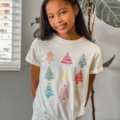 Itty Bitty Kid's Boutique Girls Christmas Tree Tee