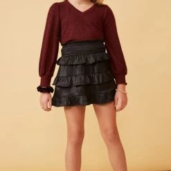 Outlet ๐ Itty Bitty Kid's Boutique Marled Smocked Cuff Ribbed Knit Top ๐ 9 Itty Bitty Kid's Boutique Marled Smocked Cuff Ribbed Knit Top