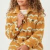 Itty Bitty Kid's Boutique Collared Check Pocket Stripe Sherpa Jacket Girls