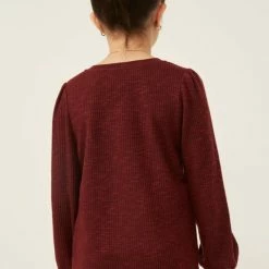 Outlet ๐ Itty Bitty Kid's Boutique Marled Smocked Cuff Ribbed Knit Top ๐ 8 Itty Bitty Kid's Boutique Marled Smocked Cuff Ribbed Knit Top