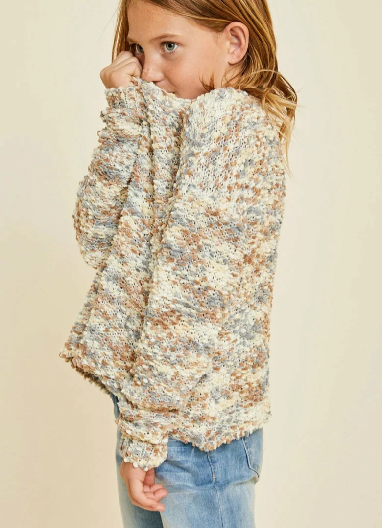 Hot Sale ⭐ Itty Bitty Kid's Boutique 👧 Girls Textured Cappuccino Sweater Top 🔥 5 Itty Bitty Kid's Boutique Girls Textured Cappuccino Sweater Top