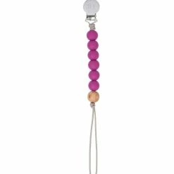 Itty Bitty Kid's Boutique Magenta Beaded Pacifier Clip Infants