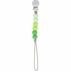 Itty Bitty Kid's Boutique Green Ombre Beaded Pacifier Clip