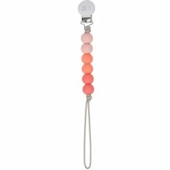 Itty Bitty Kid's Boutique Infants Coral Ombre Beaded Pacifier Clip
