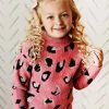 Buy ⌛ Itty Bitty Kid's Boutique Pink Leopard Fuzzy Sweater 👧 Girls 💯 2 Itty Bitty Kid's Boutique Pink Leopard Fuzzy Sweater Girls