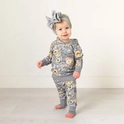 Itty Bitty Kid's Boutique Gray Headwrap Infants