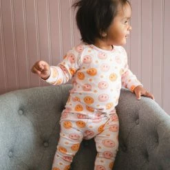 Itty Bitty Kid's Boutique Pink Smiley Lounge Set Infants