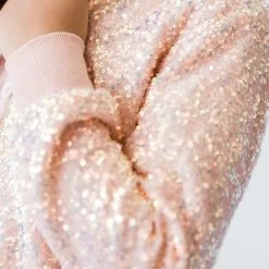 Itty Bitty Kid's Boutique Girls Light Pink Sequin Jacket