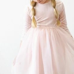 Itty Bitty Kid's Boutique Light Pink Velvet Tutu Dress Girls