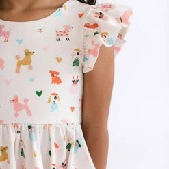 Itty Bitty Kid's Boutique Olivia Dress In Puppy Love